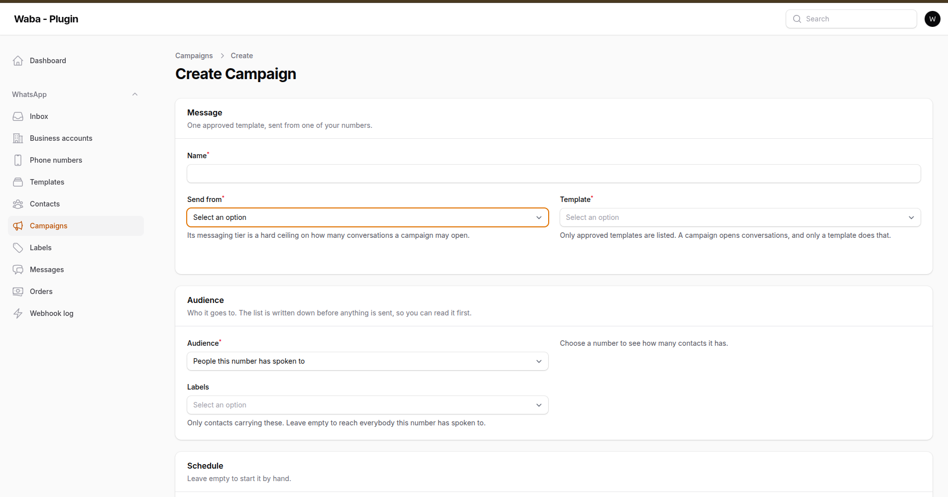 Creating a campaign